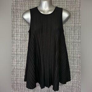Philosophy Black Pleated Swing Tank, Women’s XS